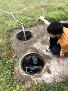 掃除中