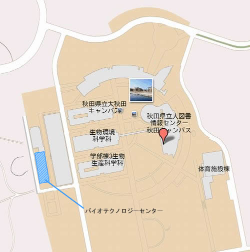 バイオテクノロジーセンター概略地図