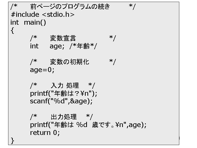 /*	Oy[W̃vȎ	*/
#include <stdio.h>
...