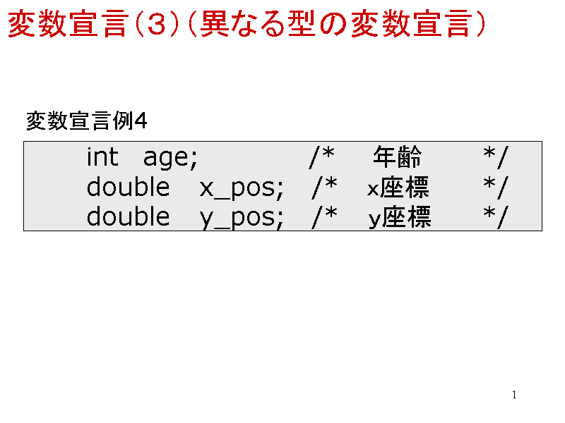 ϐ錾iRjiقȂ^̕ϐ錾j