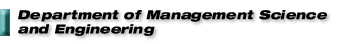 Department of Management Science and Engineering