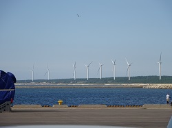 風力発電施設と建設現場の見学④